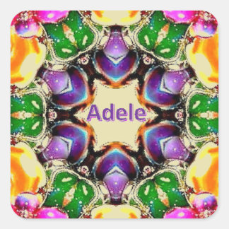 Sticker Carré ADELE ~ Motif Abstrait lumineux ~ Personnalisé