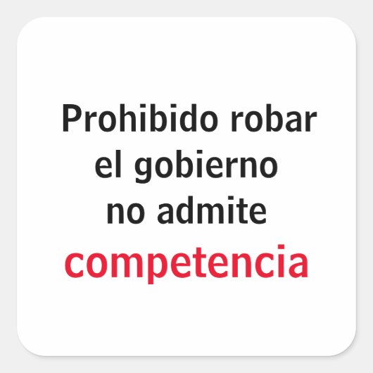 Sticker Carré Adesivo pas de bar (Devant)