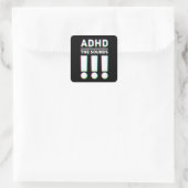Sticker Carré ADHD les sons! ! Couleurs pastel (Sac)