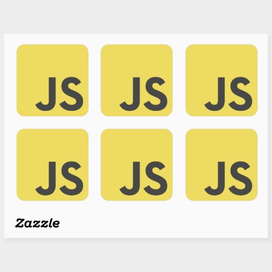 Sticker Carré Adhésif Javascript (Feuille)