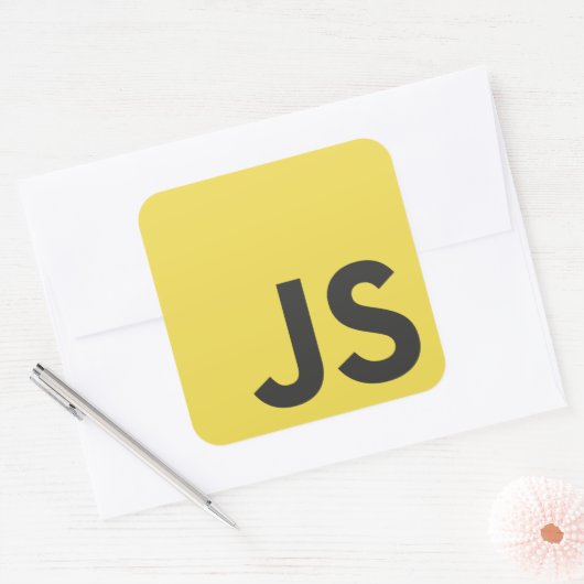 Sticker Carré Adhésif Javascript (Enveloppe)