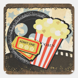 Sticker Carré Adhésif pour la visualisation de films privés -