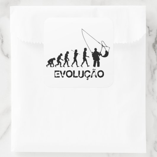 Sticker Carré Adhésive Évolution Pêcheuse (Sac)