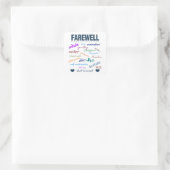 Sticker Carré Adieu - Adieu, tu vas manquer (Sac)