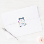 Sticker Carré Adieu - Adieu, tu vas manquer (Enveloppe)