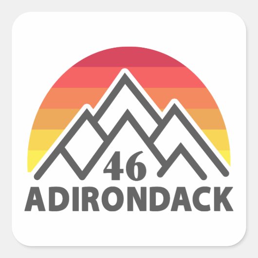 Sticker Carré Adirondack 46 Rainbow (Devant)