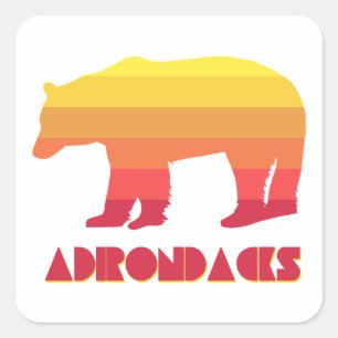Sticker Carré Adirondacks Bear