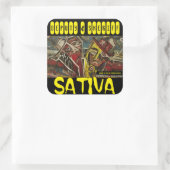 STICKER CARRÉ ADJOINT ET SHERIFF SATIVA (Sac)