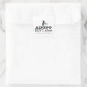 Sticker Carré Adopter Ne pas Acheter (Sac)