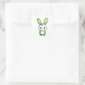 Sticker Carré adorable animal lapin (Sac)
