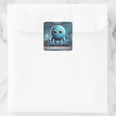 Sticker Carré Adorable Blue Fluffy (Sac)