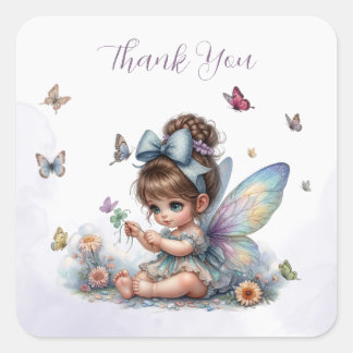 Sticker Carré Adorable little fairy