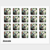 Sticker Carré Adorable Ours Koala (Feuille)