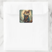 Sticker Carré Adorable Steampunk Chipmunk (Sac)