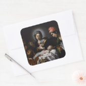 Sticker Carré Adoration des bergers, vers 1615 (Enveloppe)