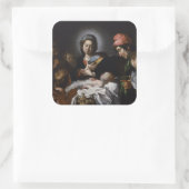 Sticker Carré Adoration des bergers, vers 1615 (Sac)