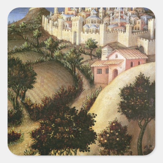 Sticker Carré Adoration du Retable Magi (Devant)