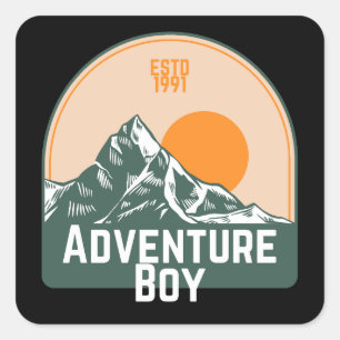 Sticker Carré Adventure Boy