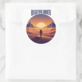 Sticker Carré Adventure Desert Tee — Chasing Dunes & Desert Sky (Sac)