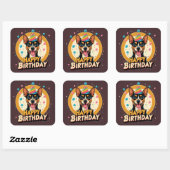 Sticker Carré Affenpinscher Chien coloré (Feuille)