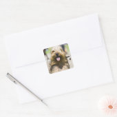 Sticker Carré affichage de langue, cheveux longs, portrait (Enveloppe)