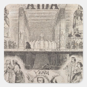 Sticker Carré Affiche annonçant une performance