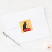 Sticker Carré Affiche classique Steinlen Chat Noir Black Cat (Enveloppe)