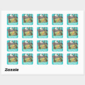Sticker Carré Affiche de vacances de Wasatch Cache National Fore (Feuille)