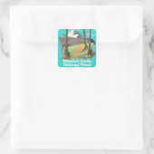 Sticker Carré Affiche de vacances de Wasatch Cache National Fore (Sac)