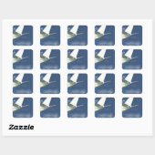 Sticker Carré Affiche de voyage Jet Away. (Feuille)