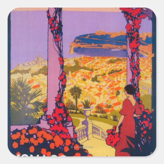 Sticker Carré Affiche promotionnelle Voyage (Devant)