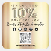 Sticker Carré Afficher votre appréciation avec 10% de réduction  (Devant)