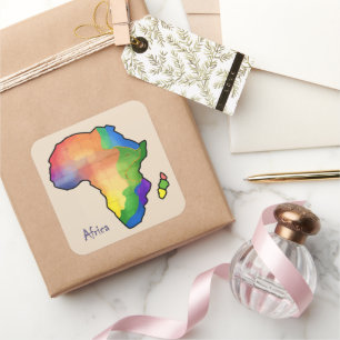 Sticker Carré Africa map