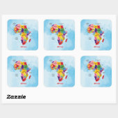 Sticker Carré Africa map (Feuille)