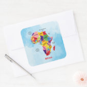Sticker Carré Africa map (Enveloppe)