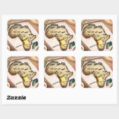 Sticker Carré Africa map (Feuille)