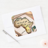 Sticker Carré Africa map (Enveloppe)