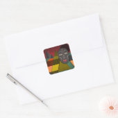 Sticker Carré African mask (Enveloppe)