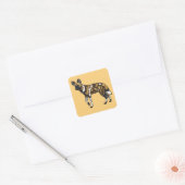 Sticker Carré African wild dog Wild Africa (Enveloppe)