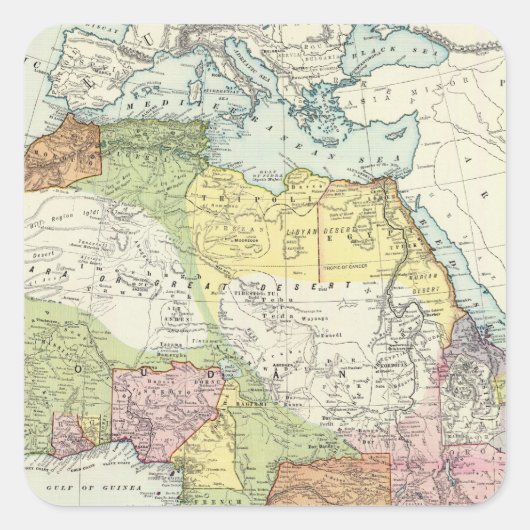 Sticker Carré Afrique, Canal de Suez (Devant)