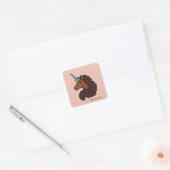 Sticker Carré Afro Unicorn | Unique (Enveloppe)