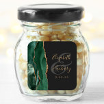 Sticker Carré Agate Geode Script Emerald Green Gold Dark Mariage<br><div class="desc">Cet élégant autocollant mariage moderne présente une aquarelle vert émeraude géode design avec parties scintillant en faux or. Customiser facilement le texte de couleur or sur un arrière - plan noir ardoise, avec les noms de la mariée et du marié dans la calligraphie d'écriture manuscrite fantasque sur une grande et...</div>