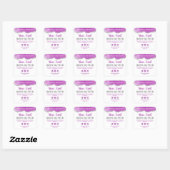 Sticker Carré Agate Purple Silver Parties scintillant White Étiq (Feuille)