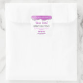 Sticker Carré Agate Purple Silver Parties scintillant White Étiq (Sac)