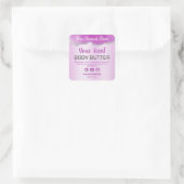 Sticker Carré Agate subtil Purple Silver Parties scintillant Éti (Sac)