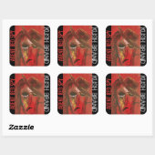 STICKER CARRÉ AGENT ESPION ROUGE KUSH (Feuille)
