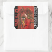 STICKER CARRÉ AGENT ESPION ROUGE KUSH (Sac)