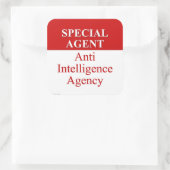 Sticker Carré Agent secret très spécial (3) (Sac)
