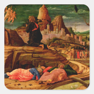 Sticker Carré Agonie dans le jardin, c.1460