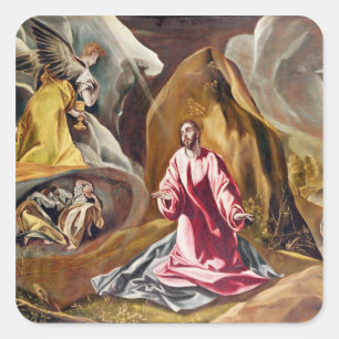 Sticker Carré Agony in the Garden of Gethsemane, vers 1590